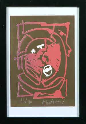 Pierre Alechinsky - Litho, Zonder titel verkocht voor € 100!