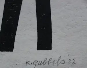 Klaas Gubbels - houtsnede: koffiekan met tafel - 2022 (oplage slechts 13 stuks!) kopen? Bied vanaf 399!