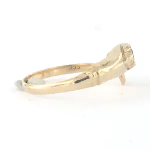 Gele BWG (333) ring bezet met parel en saffier - ringmaat 16.75 (52) kopen? Bied vanaf 70!