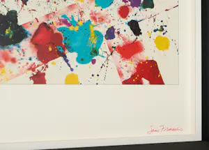 Sam Francis - Gesigneerde Collotypie met Kleurenexplosie - fraai ingelijst kopen? Bied vanaf 790!