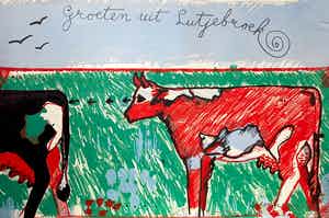 Jan Cremer - Groeten uit Lutjebroek, litho (kleine oplage) verkocht voor € 250!