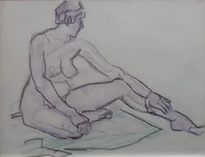 Jan Visser - LOT VAN 2 WERKEN / NAAKTE VROUWEN / ORIGINEEL WERK / 34x44cm kopen? Bied vanaf 25!