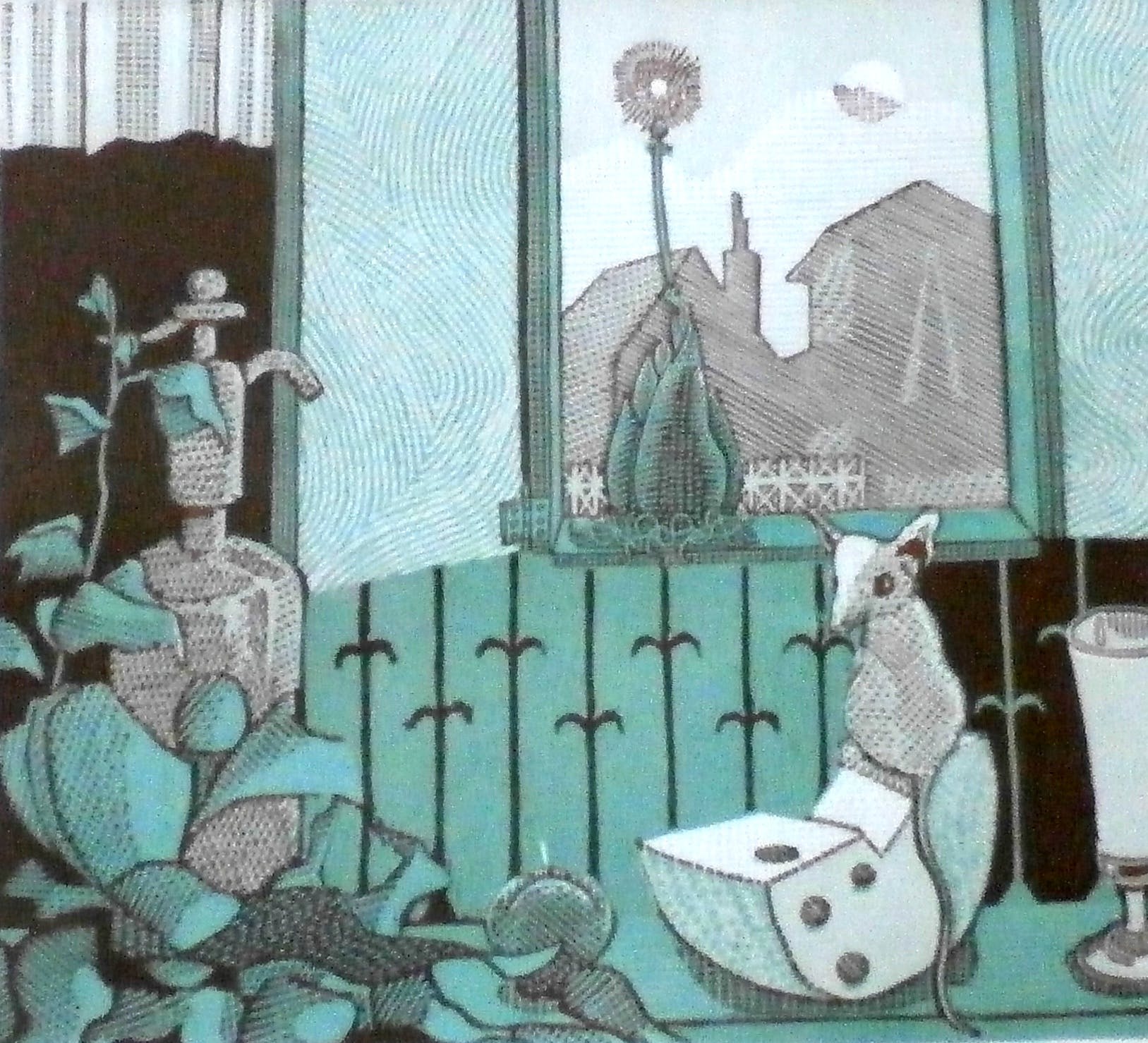 Frans de Haas - ingelijste litho - 1973 kopen? Bied vanaf 35!