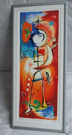 Angeles Nieto - 2-Luik , 2 zeefdrukken , Piel de Luna (‘Vriendschap’) – ingelijst - 2005 kopen? Bied vanaf 100!