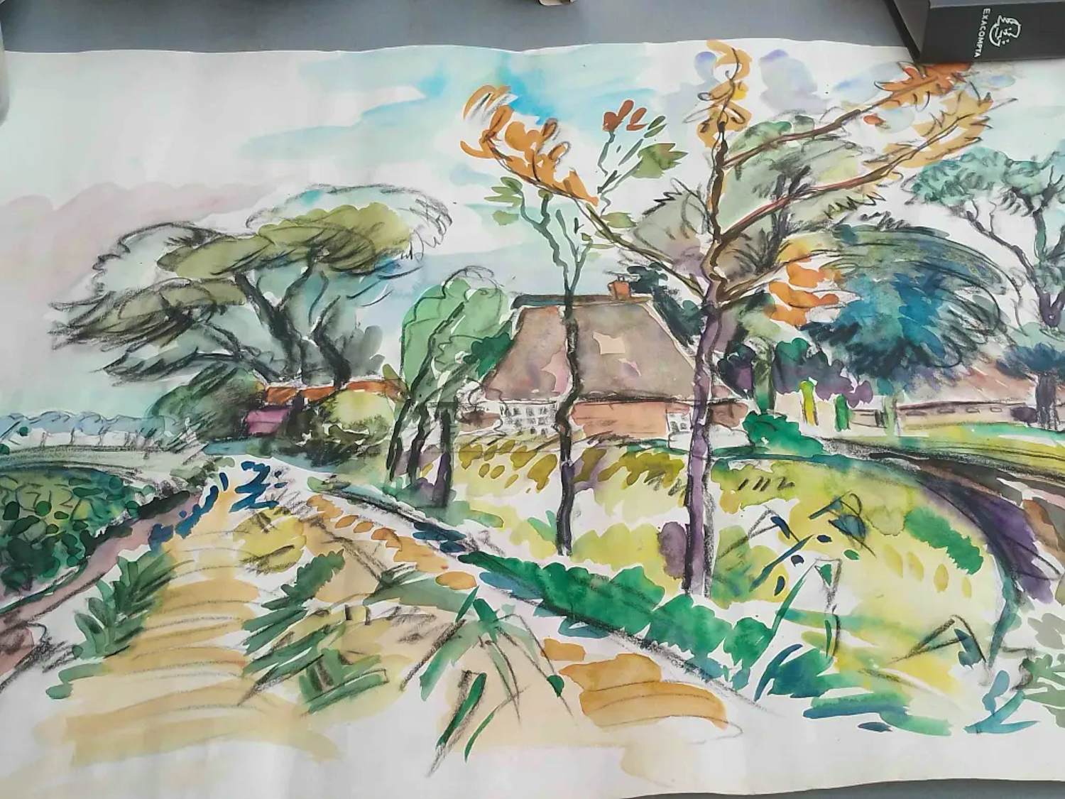 Buy Freek van den Berg - Landschap met boerderij? Bid from 160!