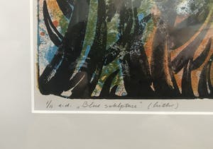 Jan van der Meulen - Lithografie, Blue sculpture - Ingelijst kopen? Bied vanaf 45!