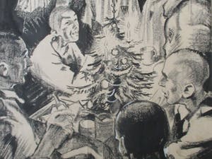 Henri Pieck - Kerst in Kamp 'Buchenwald' tijdens de 2e Wereldoorlog kopen? Bied vanaf 300!