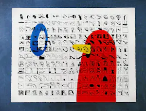 Jan Snoeck - in 1974 gemaakte grote zeefdruk "klik,klak en lolo, lolola" bep. oplage (60) kopen? Bied vanaf 46!