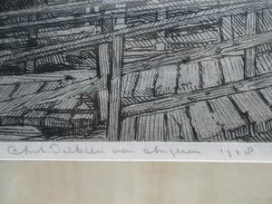 Antoon Derkzen van Angeren - Zicht op de Haven van Rotterdam 1908 kopen? Bied vanaf 65!