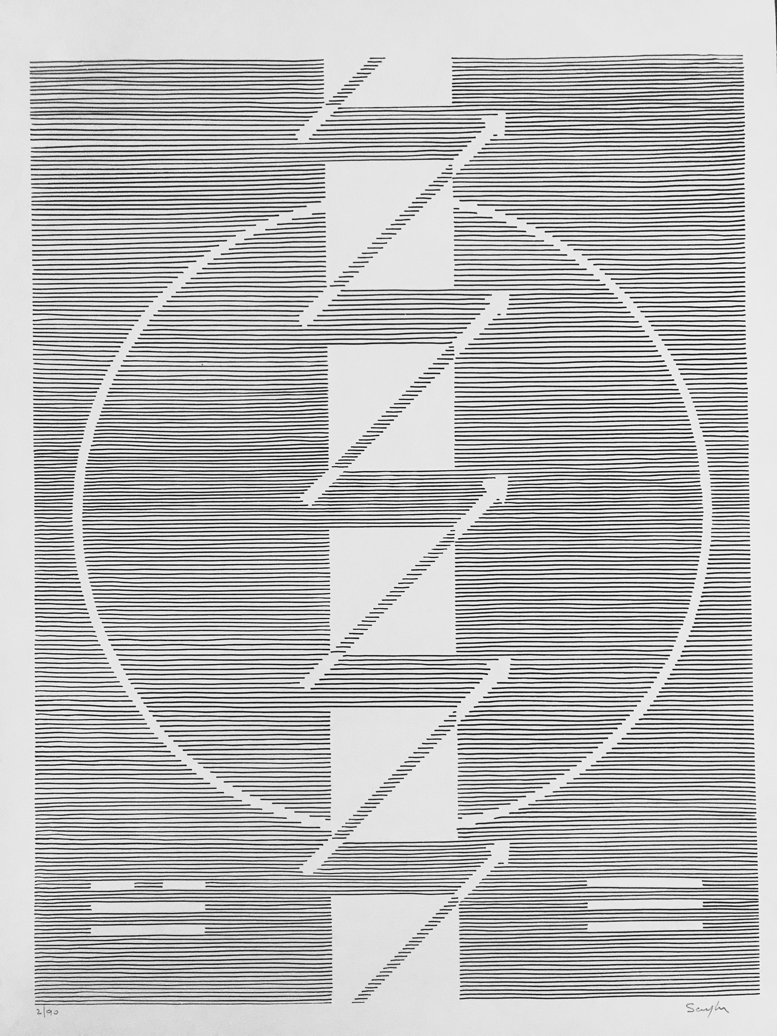 Michel Seuphor - Les 64 Hexagrammes du yi-King - Gesigneerde zeefdruk verkocht voor € 75!