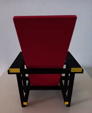Gerrit Rietveld - Miniatuur Rood Blauwe Stoel (1:6) kopen? Bied vanaf 55!