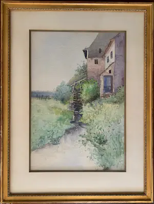 AcheterAntoinette Walckiers - "Daar bij die Molen" Aquarel (Belgische kunst)? Enchérissez de 50!
