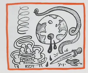 Keith Haring - Zeldzame litho uit het portfolio Against all odds - Ingelijst kopen? Bied vanaf 1!