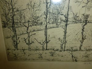 Walter Vaes - Ets op handgeschept papier,gesigneerd in potlood. kopen? Bied vanaf 32!