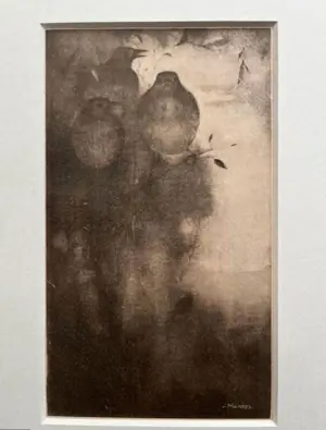 Jan Mankes - Originele Heliogravure Lijsters in Avondstemming 1923 kopen? Bied vanaf 115!