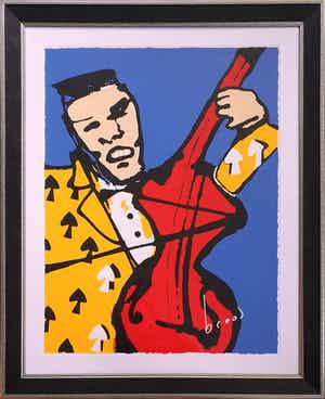 Herman Brood - De Cello - Nieuw ingelijst (Groot) verkocht voor € 565!