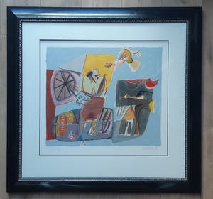 Corneille - " Jeux D' Enfants " - fantastisch ingelijste Zeefdruk. kopen? Bied vanaf 375!