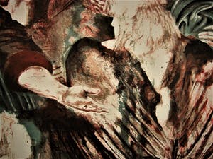 Gerti Bierenbroodspot - Monumentaal grote Lithografie (37/125) "Archangel" gesigneerd - NIET ingelijst! kopen? Bied vanaf 70!