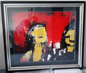 Herman Brood - Schakers. Nieuwe lijst met certificaat van Erven Brood. Lage startprijs! verkocht voor € 300!