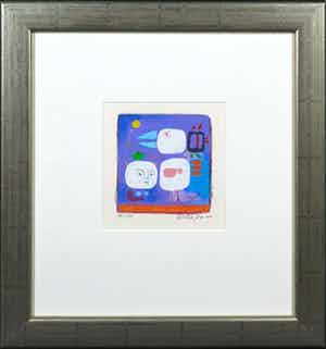 Wouter Stips - Zeefdruk, Zonder titel - Ingelijst verkocht voor € 20!