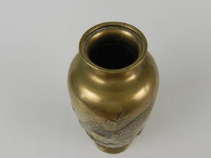 Curiosa - Grote koperen vaas met afbeelding arend vangt reiger kopen? Bied vanaf 1!