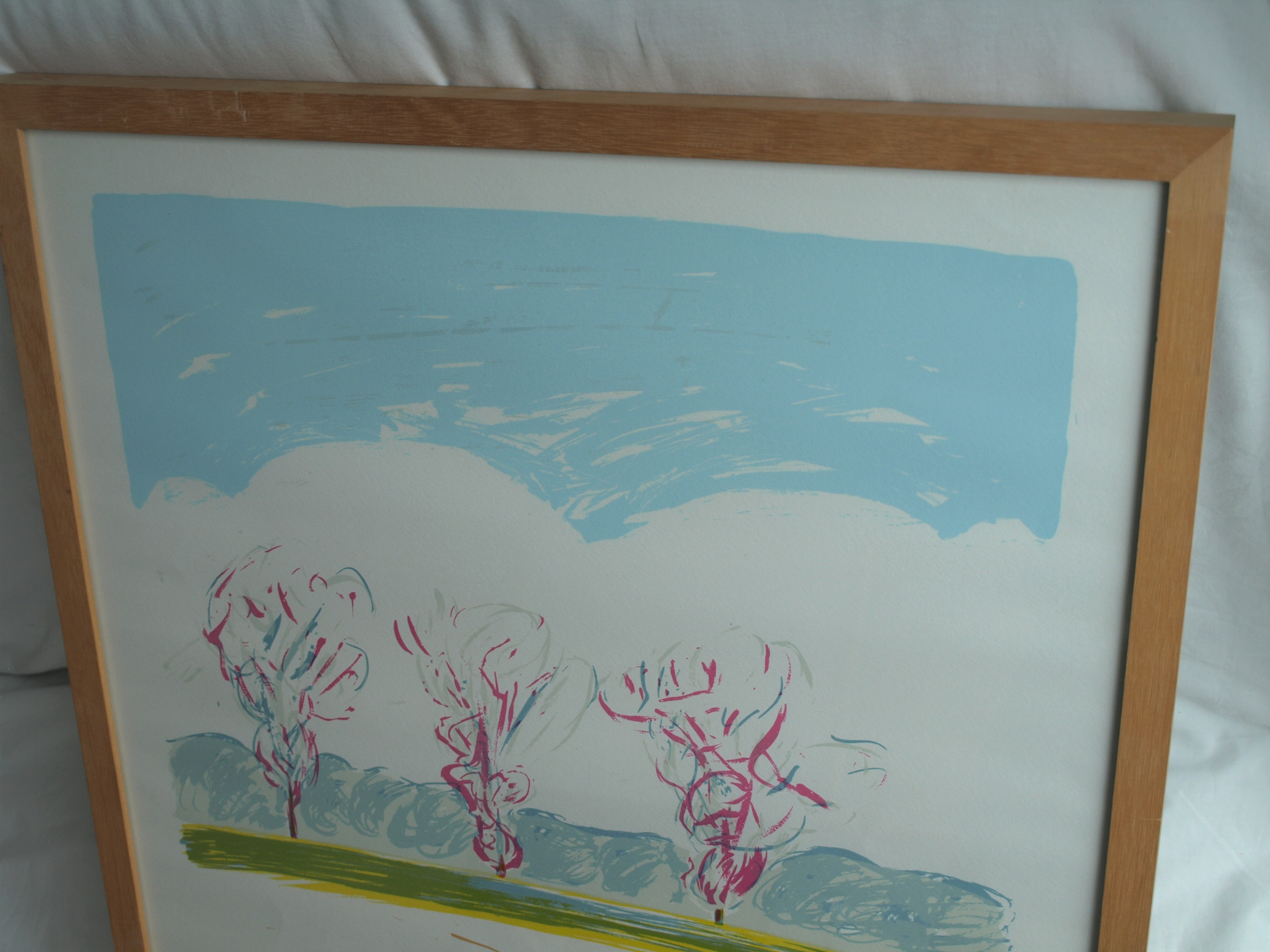 Frank Daalder - Zeefdruk , Drie bomen – gesigneerd & ingelijst - 1977  kopen? Bied vanaf 1!