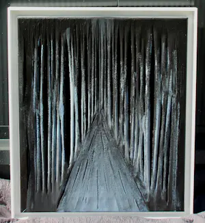 Jeroen Henneman - Ingelijste acrylverf : weg I (nieuwe lijst!) kopen? Bied vanaf 1895!