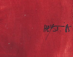 Corrie van Heyst - Olieverf op doek, Vrouw met telefoon - Ingelijst (Zeer groot) kopen? Bied vanaf 150!