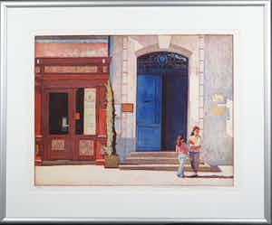 Marcel Schellekens - Aquatint, Zondagmorgen - Ingelijst verkocht voor € 100!