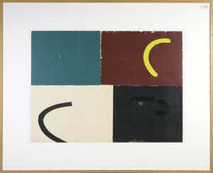 Arie Berkulin - Houtsnede, Zonder titel - Ingelijst (Groot) verkocht voor € 70!