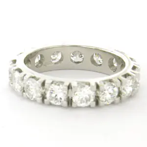 18k gouden eternity ring met briljant geslepen diamant tot. 3.50ct – F/G – VS/SI kopen? Bied vanaf 4600!