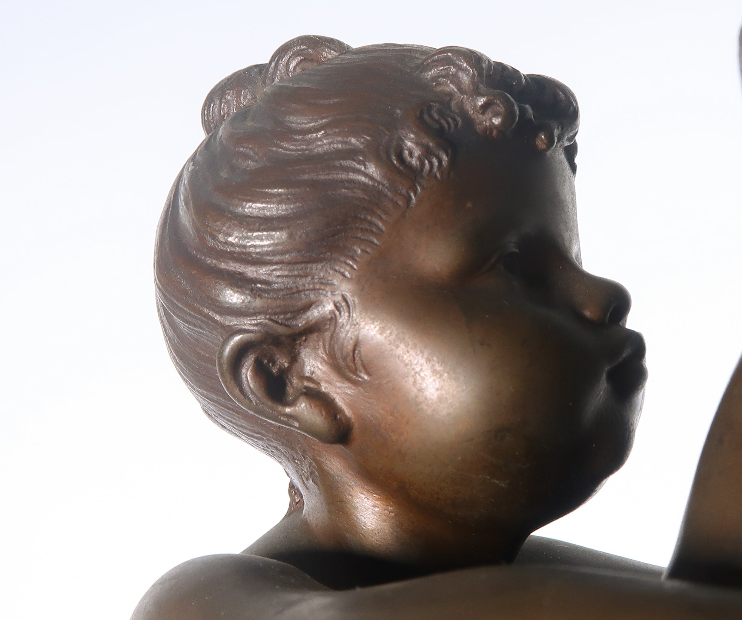 Charles Georges Ferville Suan - Bronzen beeld, Moeder met kind (Groot) kopen? Bied vanaf 350!