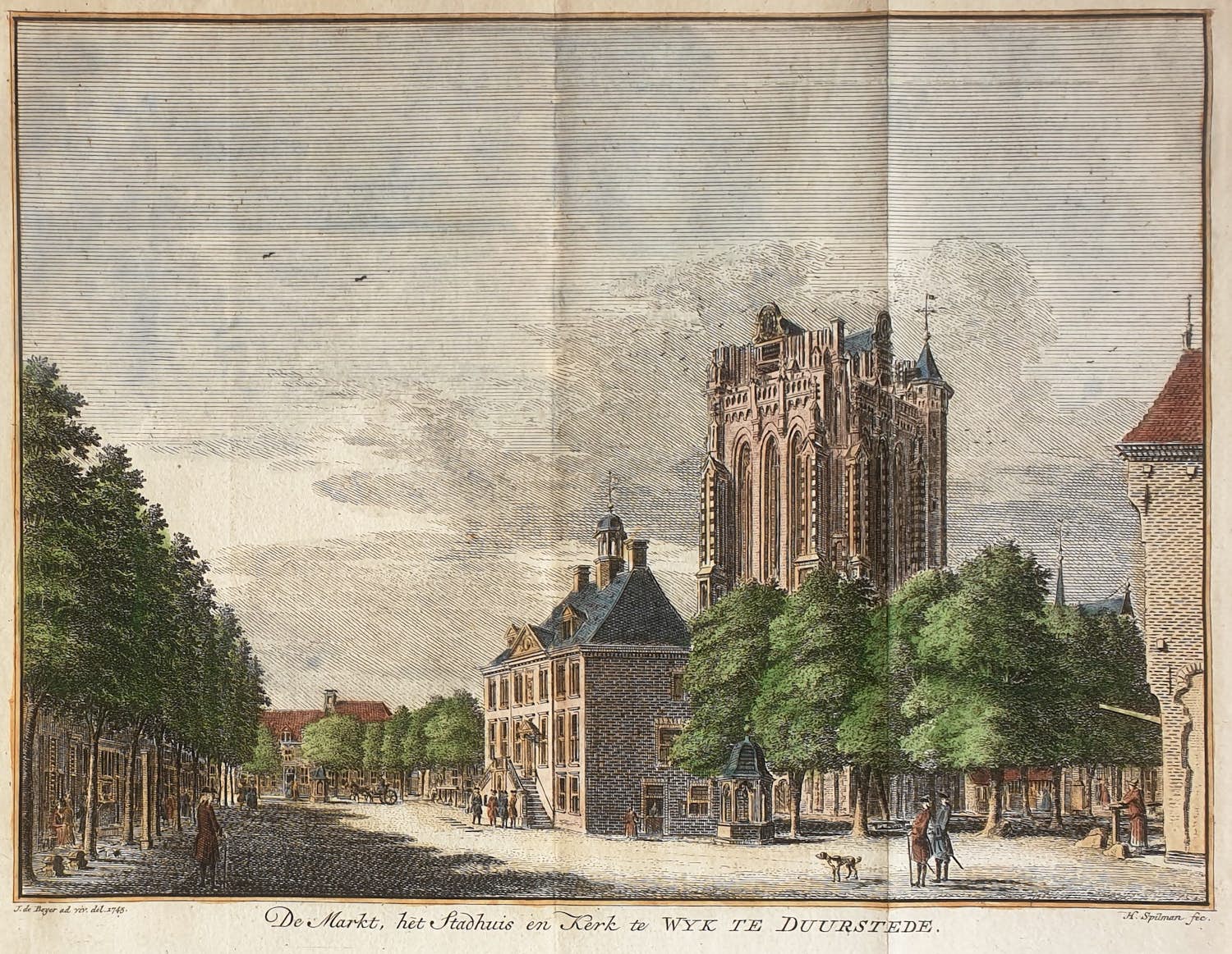 Isaac Tirion - Wijk bij Duurstede Tirion Oude Gravure 1755 verkocht voor € 25!
