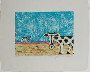 Michiel Molenaar - Zeefdruk, Two cows kopen? Bied vanaf 20!