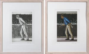 Erlend Steiner Lovisa - Lot van twee etsen - Ingelijst kopen? Bied vanaf 150!