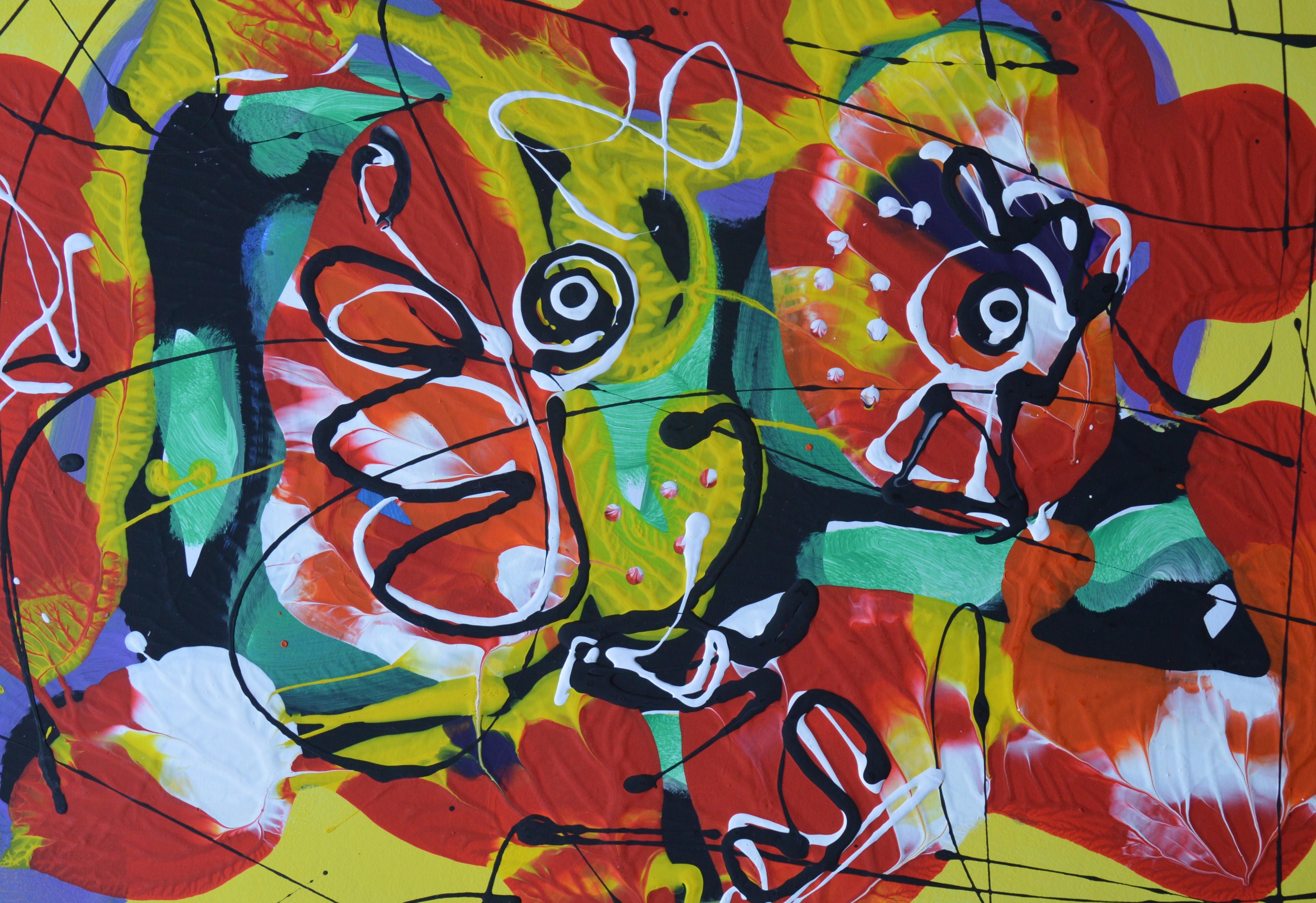 Franz J. Blank - abstracte figuratieve compositie kopen? Bied vanaf 100!