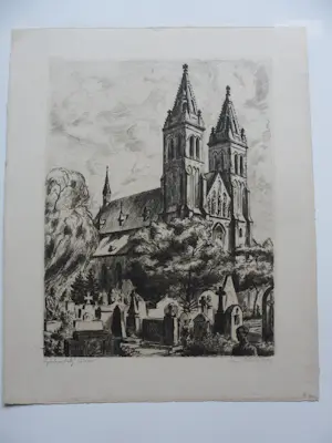 Emil Kotrba - Ets , Kerk met begraafplaats. kopen? Bied vanaf 20!