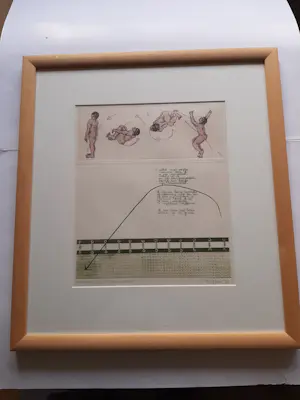Helen van der Deen - Ets/Aquatint, Titel, " trampoline ". kopen? Bied vanaf 35!