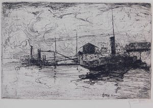 Frans Hens - Boat in the Harbor kopen? Bied vanaf 25!