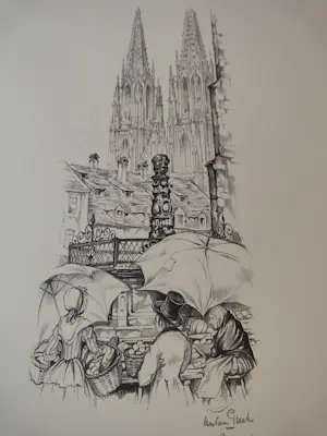 Anton Pieck - 36 tekeningen en een ophang lijst kopen? Bied vanaf 25!