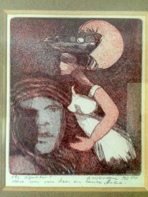Rene D. Tosari - Figuren - Ets, Ingelijst kopen? Bied vanaf 50!