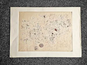 Tonny Kristians - Grote "james Ensor" rode INKT tekening "duivels en demonen" - ca. 1935 - gesign kopen? Bied vanaf 60!