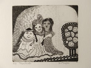 Dineke van Tongeren - Vier expressionistische etsen kopen? Bied vanaf 40!