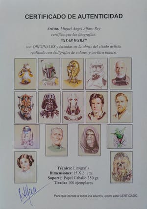 Niet of onleesbaar gesigneerd - "Star Wars" (16 litho's) kopen? Bied vanaf 1!