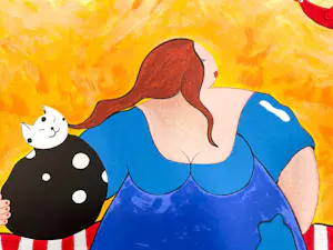 Susan Ruiter - dame met kat kopen? Bied vanaf 35!