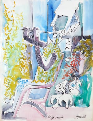 Joe Wols - Lot van vier tekeningen, De optreden kopen? Bied vanaf 1!