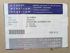 Wil van Leeuwen - STILLEVEN MET GELE BLOEMEN EN VRUCHTEN IN SCHAAL kopen? Bied vanaf 20!