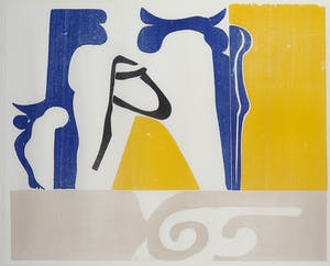 David van de Kop - Houtsnede, Zonder titel - Ingelijst kopen? Bied vanaf 20!