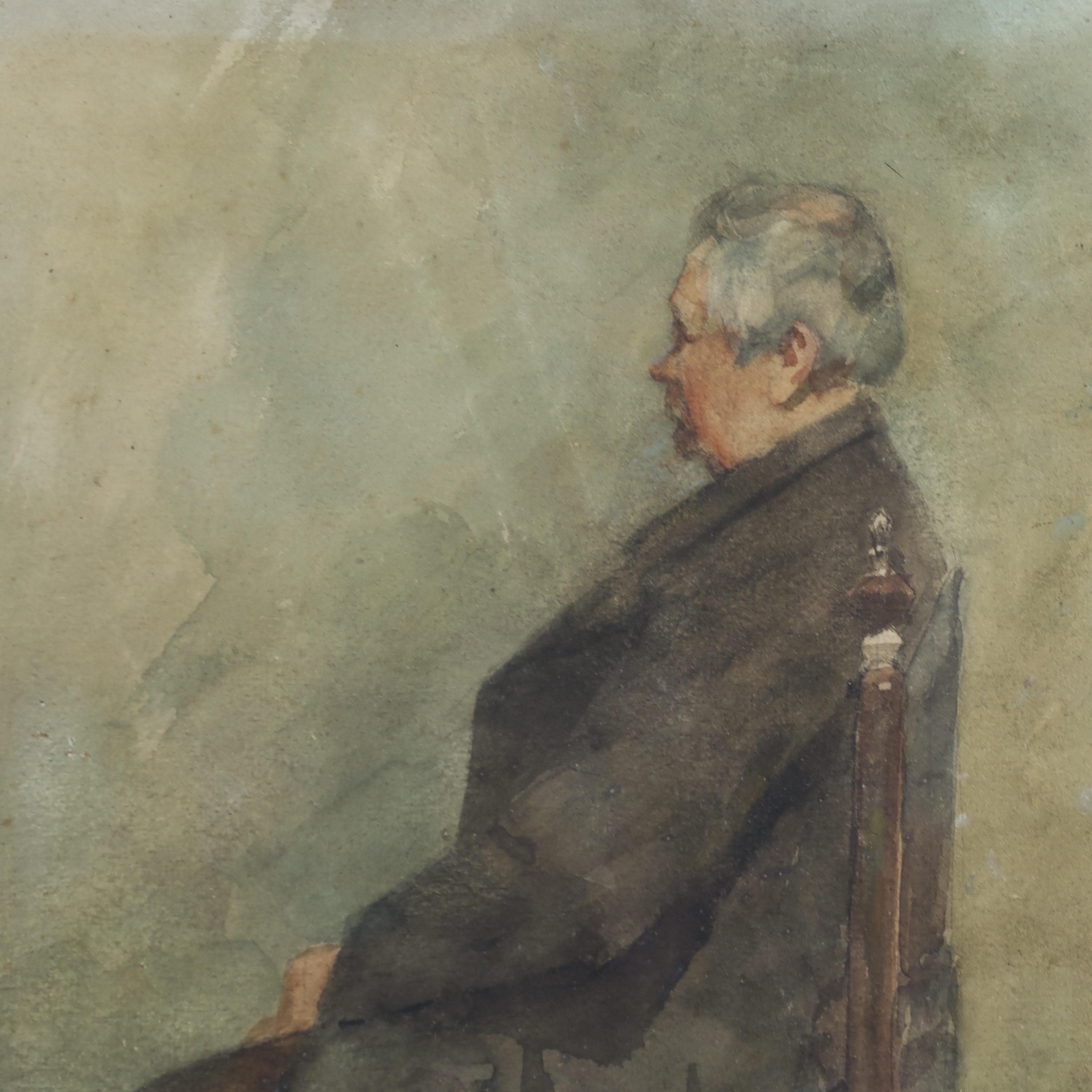 Nicolaas van der Waay - Aquarel, De concierge van Arti - Ingelijst kopen? Bied vanaf 350!