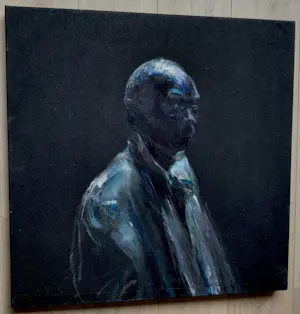 Sam Drukker - Black man, olieverf op doek kopen? Bied vanaf 1000!